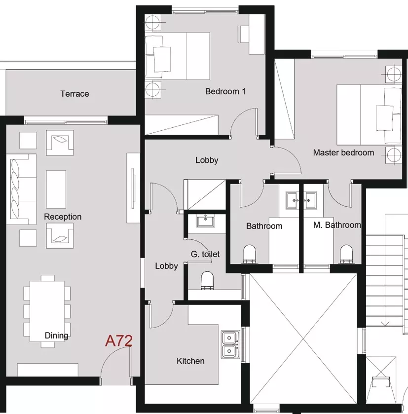 صورة مخطط ارضية الوحدة