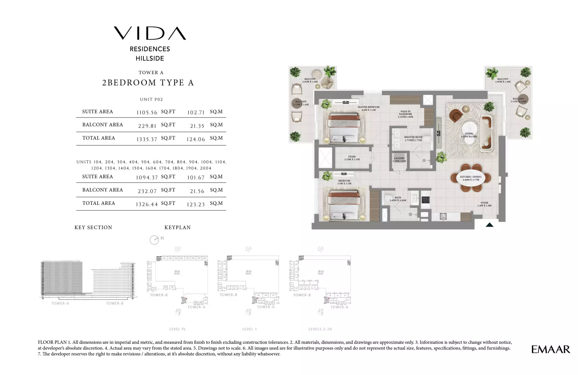 Vida Residences Hillside Type A-Tower A, 2 beds