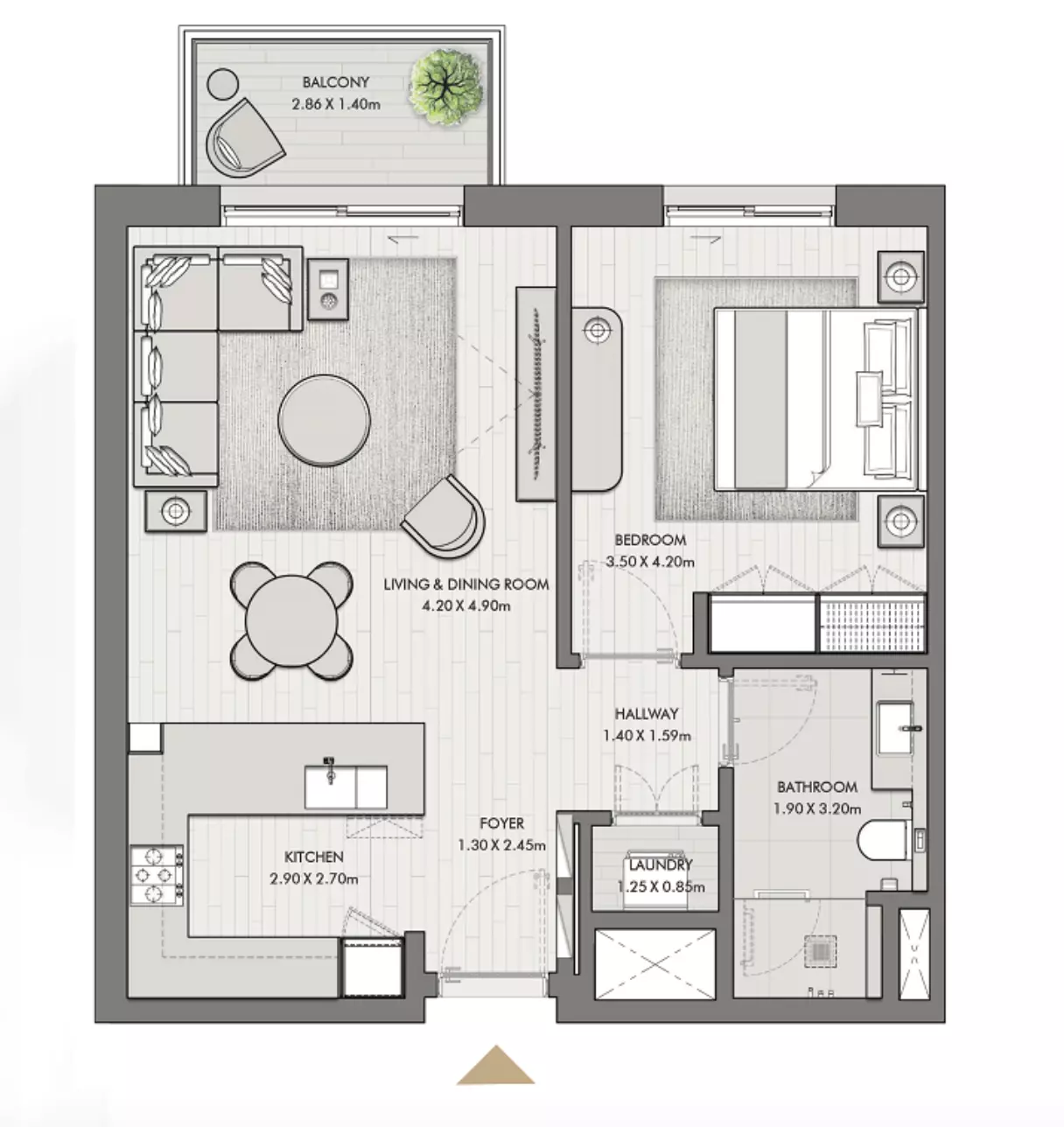 Riwa Type 1C, 1 bed