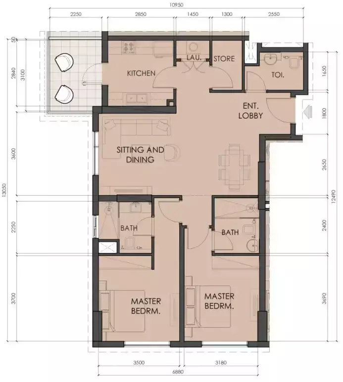 Unit floor plan image