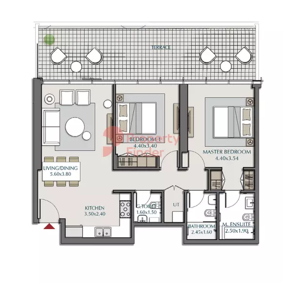 Park Views Residences Tower B-Type 2A -2, 2 beds