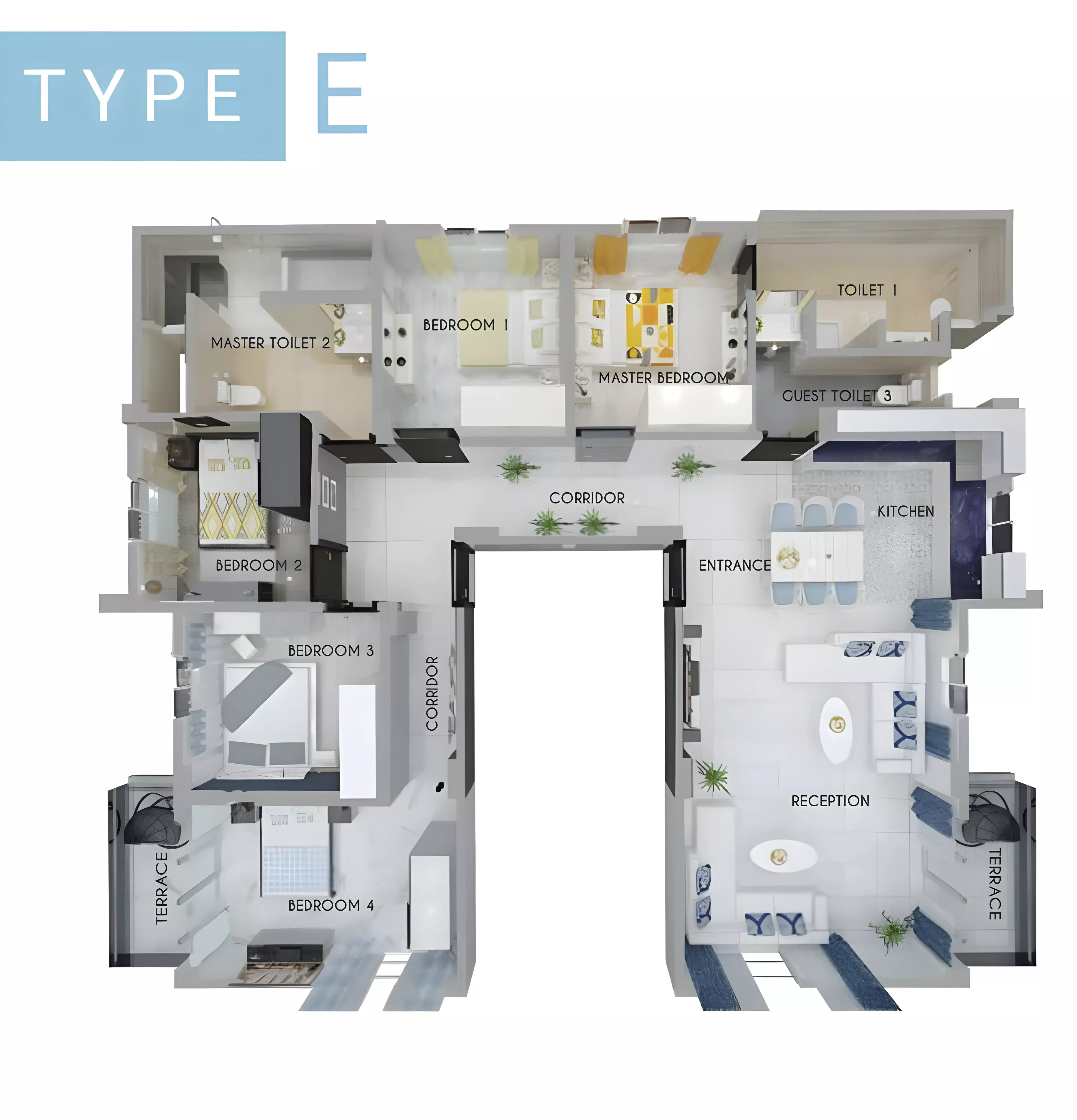 صورة مخطط ارضية الوحدة