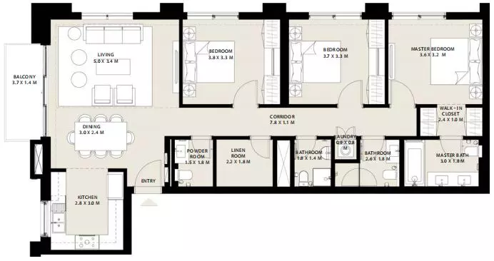 Park Field Type 3.2, 3 beds