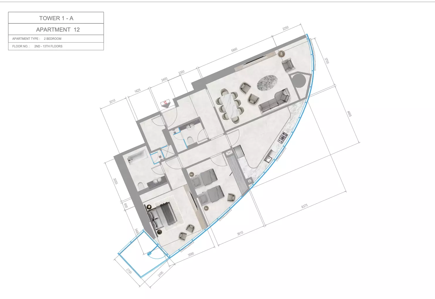صورة مخطط ارضية الوحدة