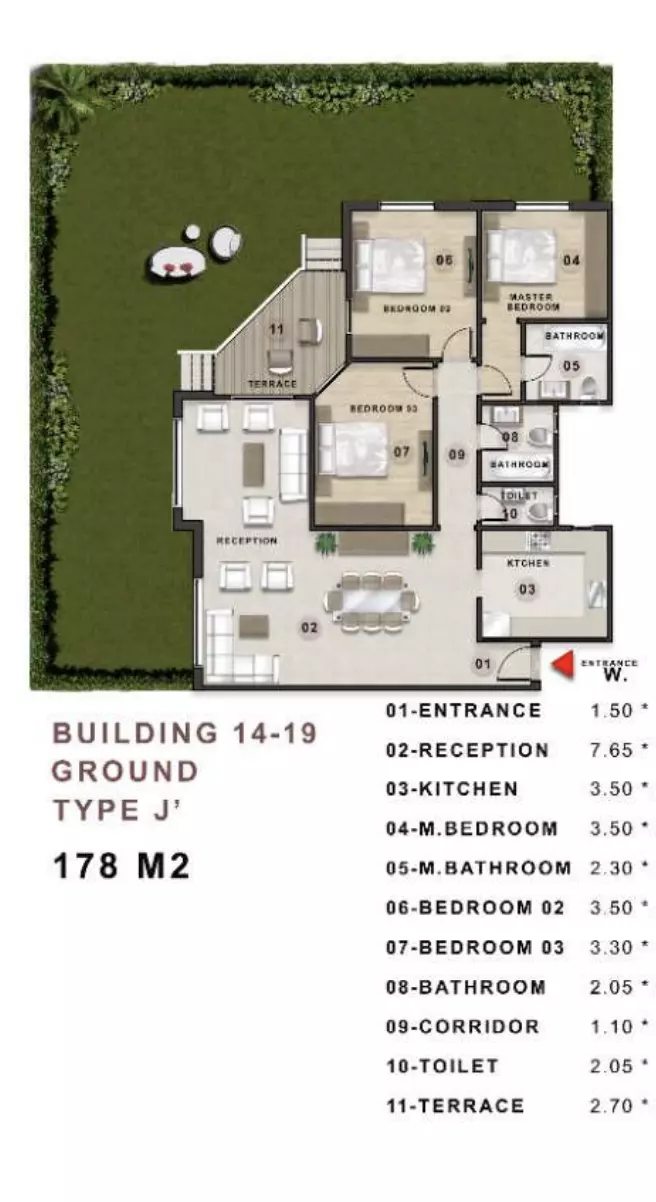 صورة مخطط ارضية الوحدة