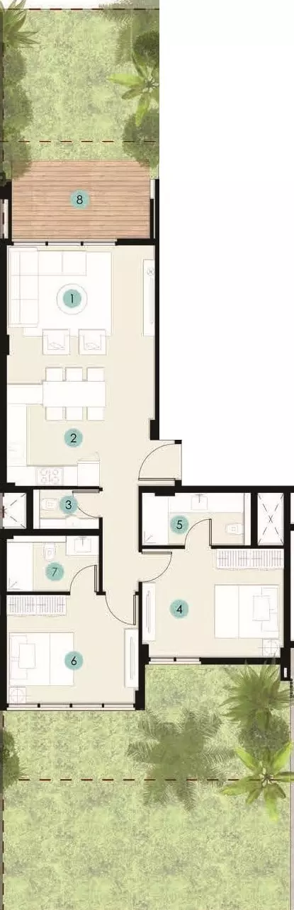 صورة مخطط ارضية الوحدة