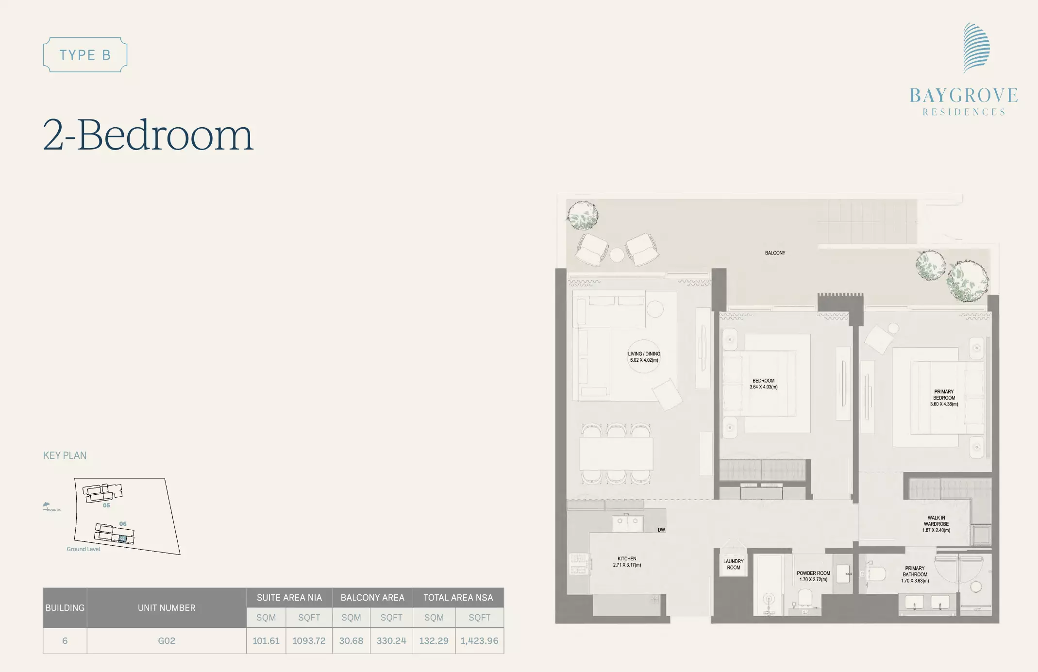 Bay Grove Residences Phase 3 Type B | 2-Bedroom, 2 beds