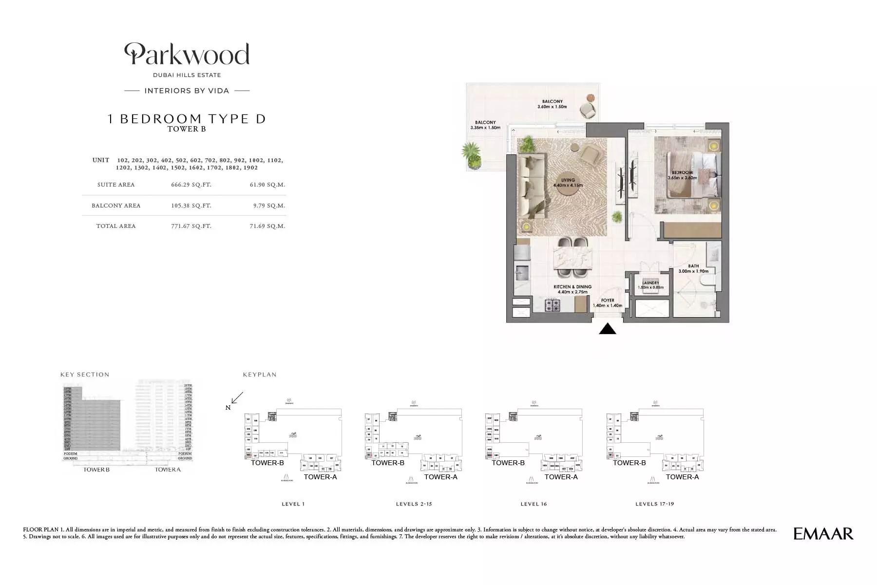 Parkwood — 1BR floor plan