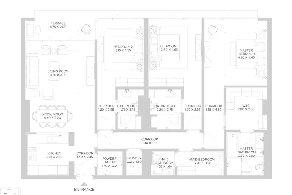 Rixos Phase 2 By Nakheel B4-Type C, 3 beds