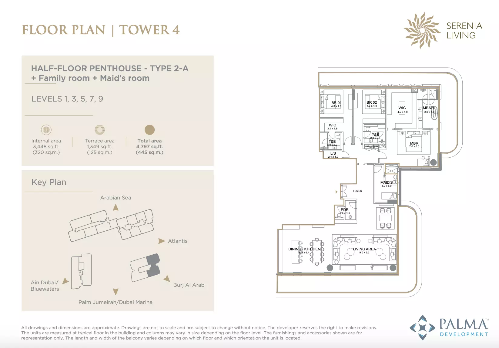 Serenia Living - Type 2-A + Maid Room Floor Plan