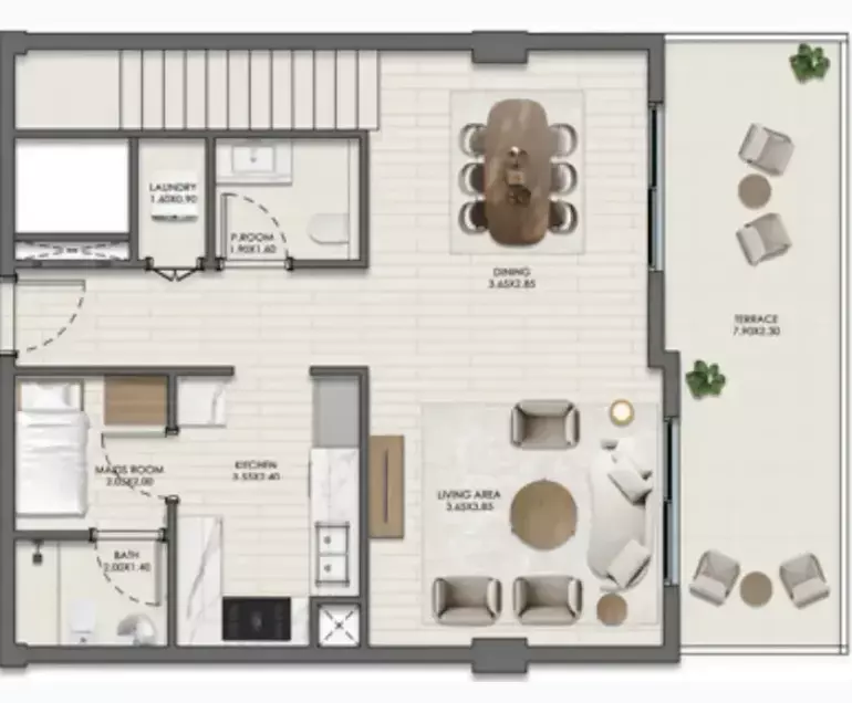 صورة مخطط ارضية الوحدة