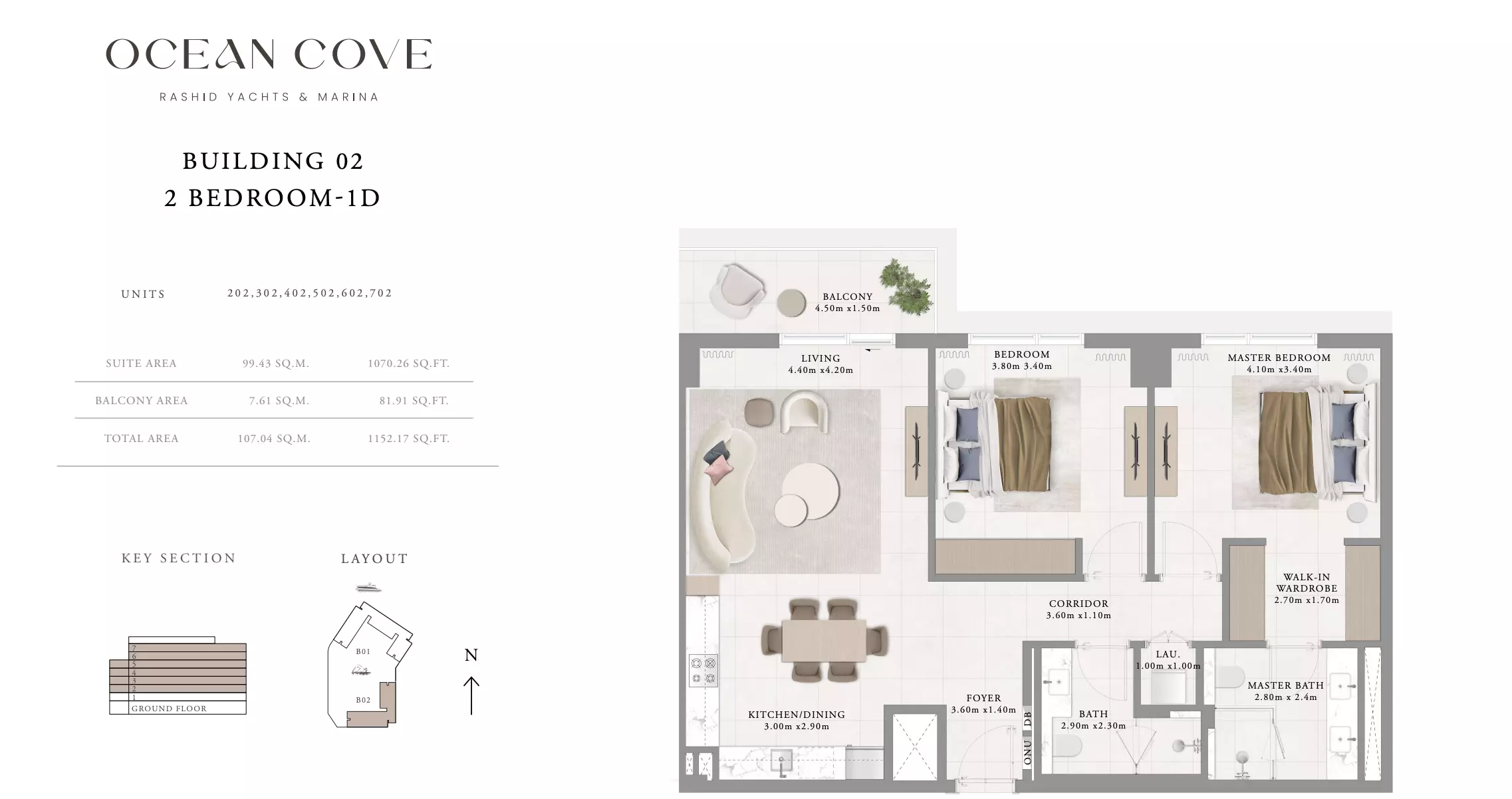 Ocean Cove Type 4- Building 2, 2 beds