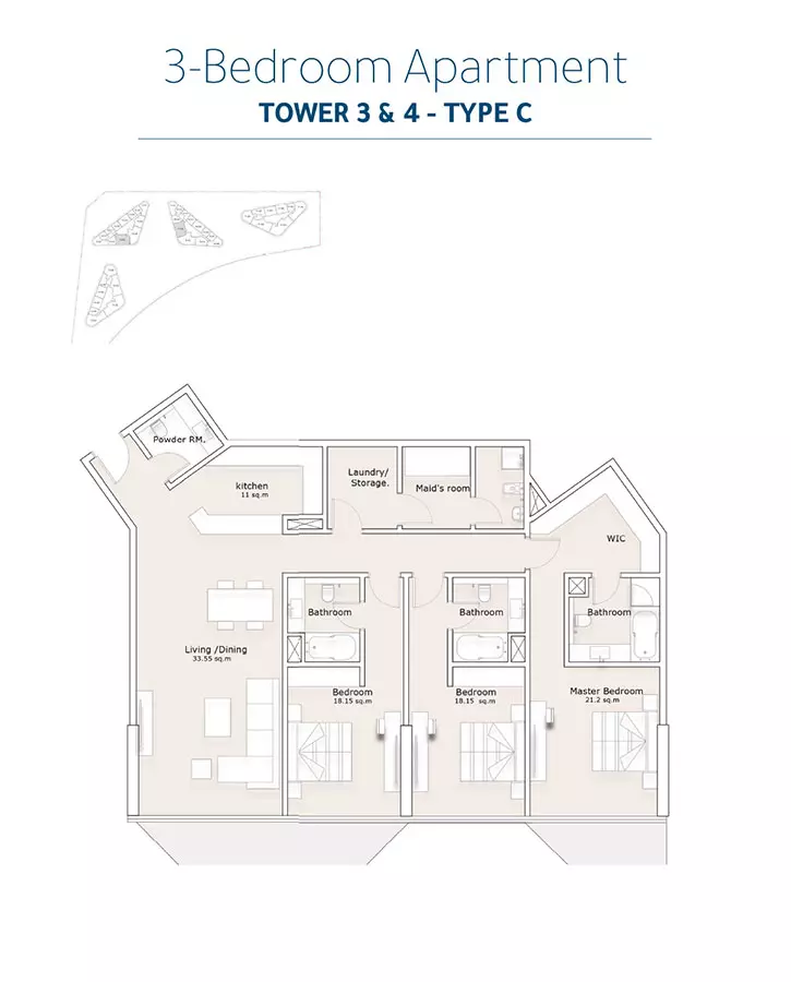 Sea La Vie - Tower 3 & 4 - Type C Floor Plan