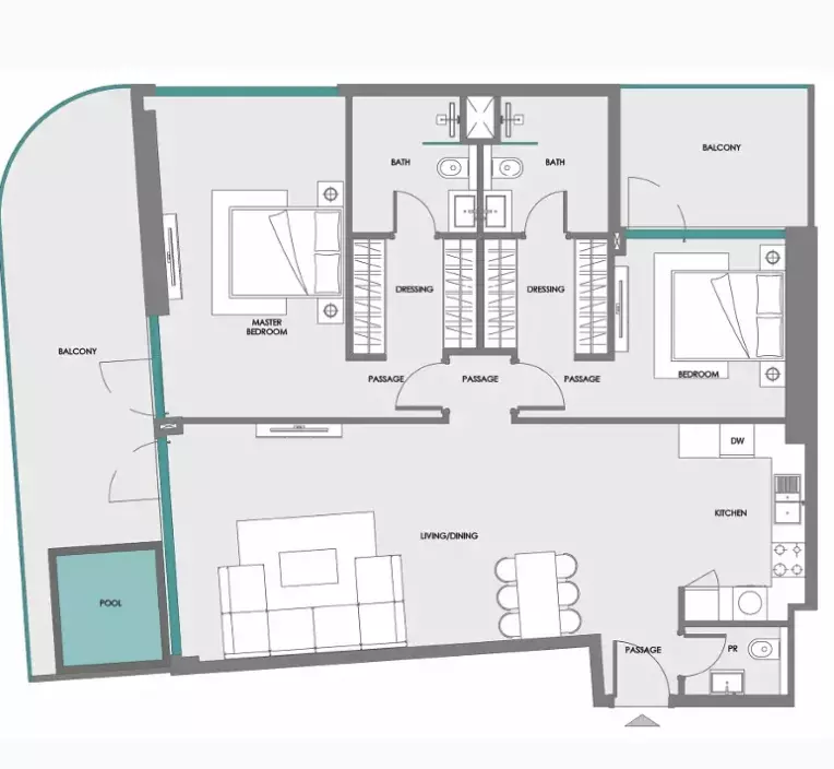 Unit floor plan image