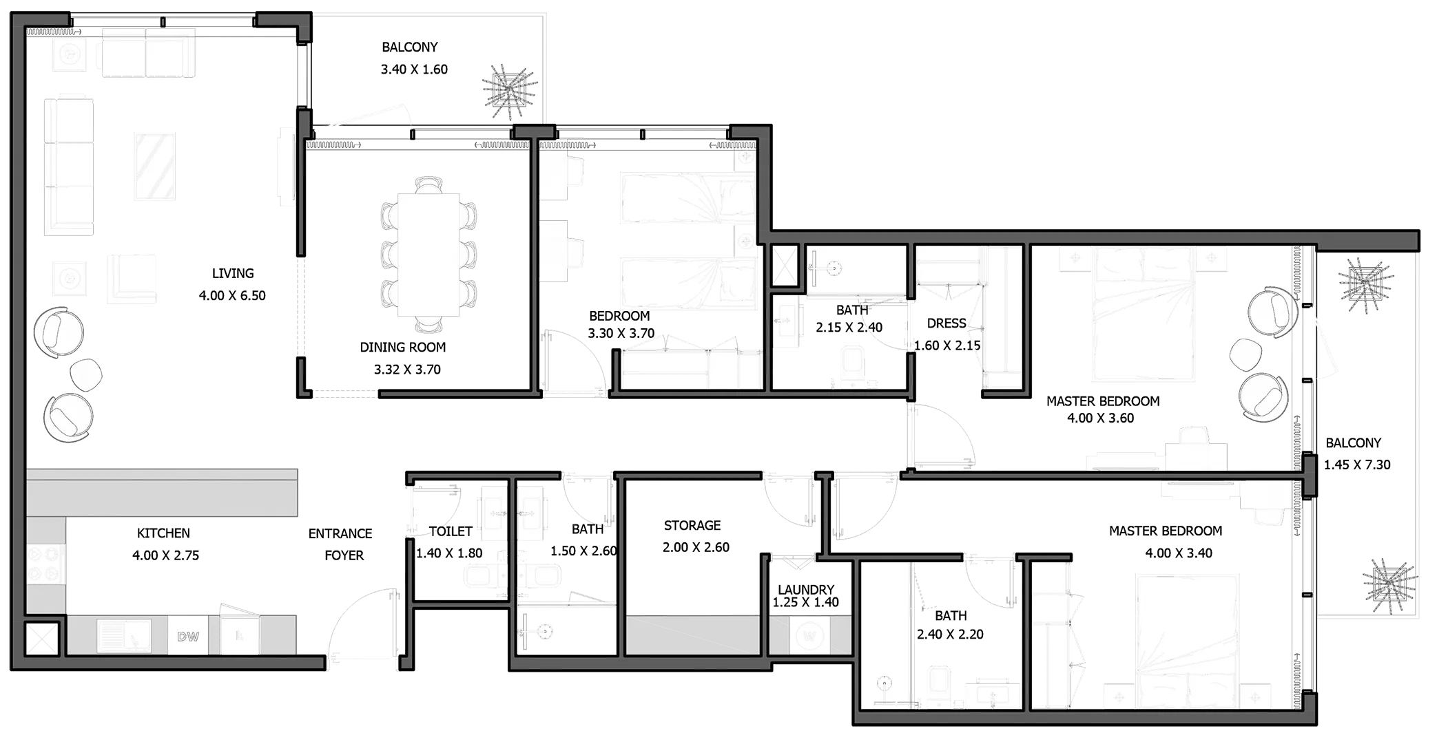 Selina Bay By Reportage — 3BR floor plan