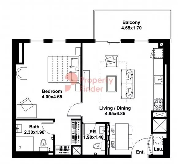 Midtown Noor Type-H Level-1 Building 6, 1 bed