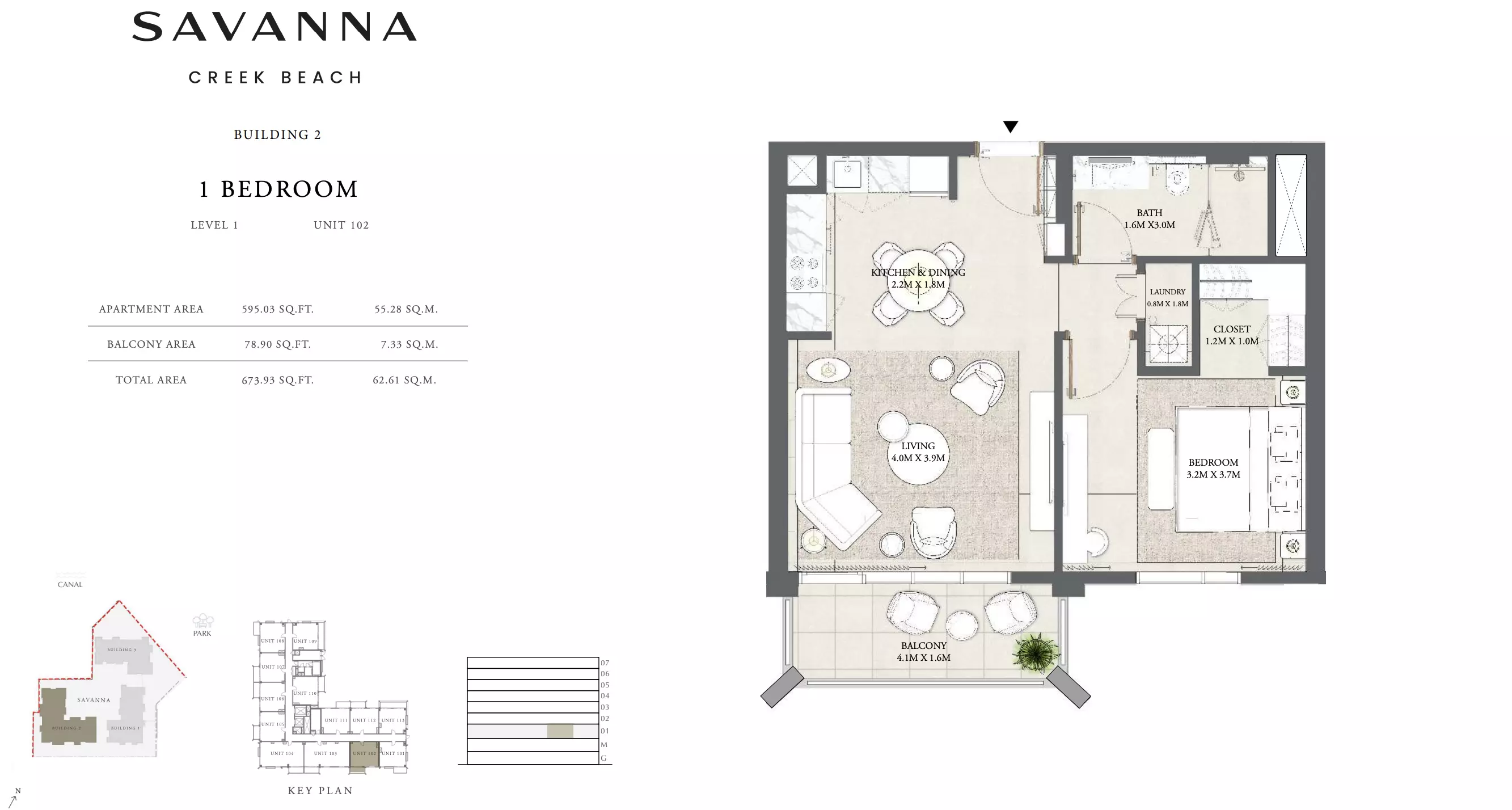 Savanna Level 1 - Unit 102, 1 bed