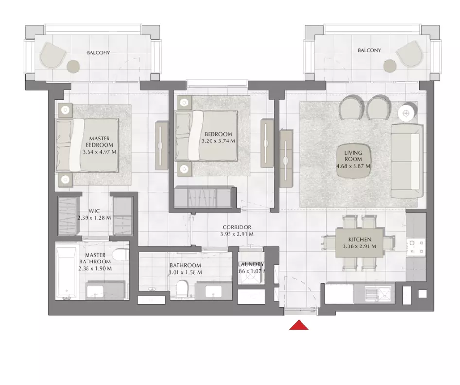 Summer B2-Type D, 2 beds