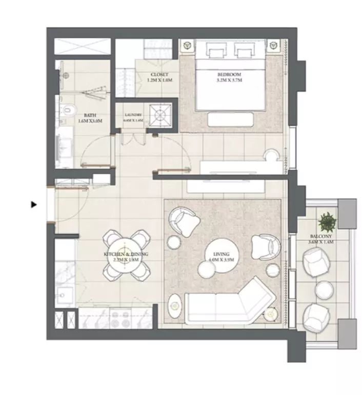 Cedar Creek Beach B2-Level 2-7, Unit 01, 1 bed
