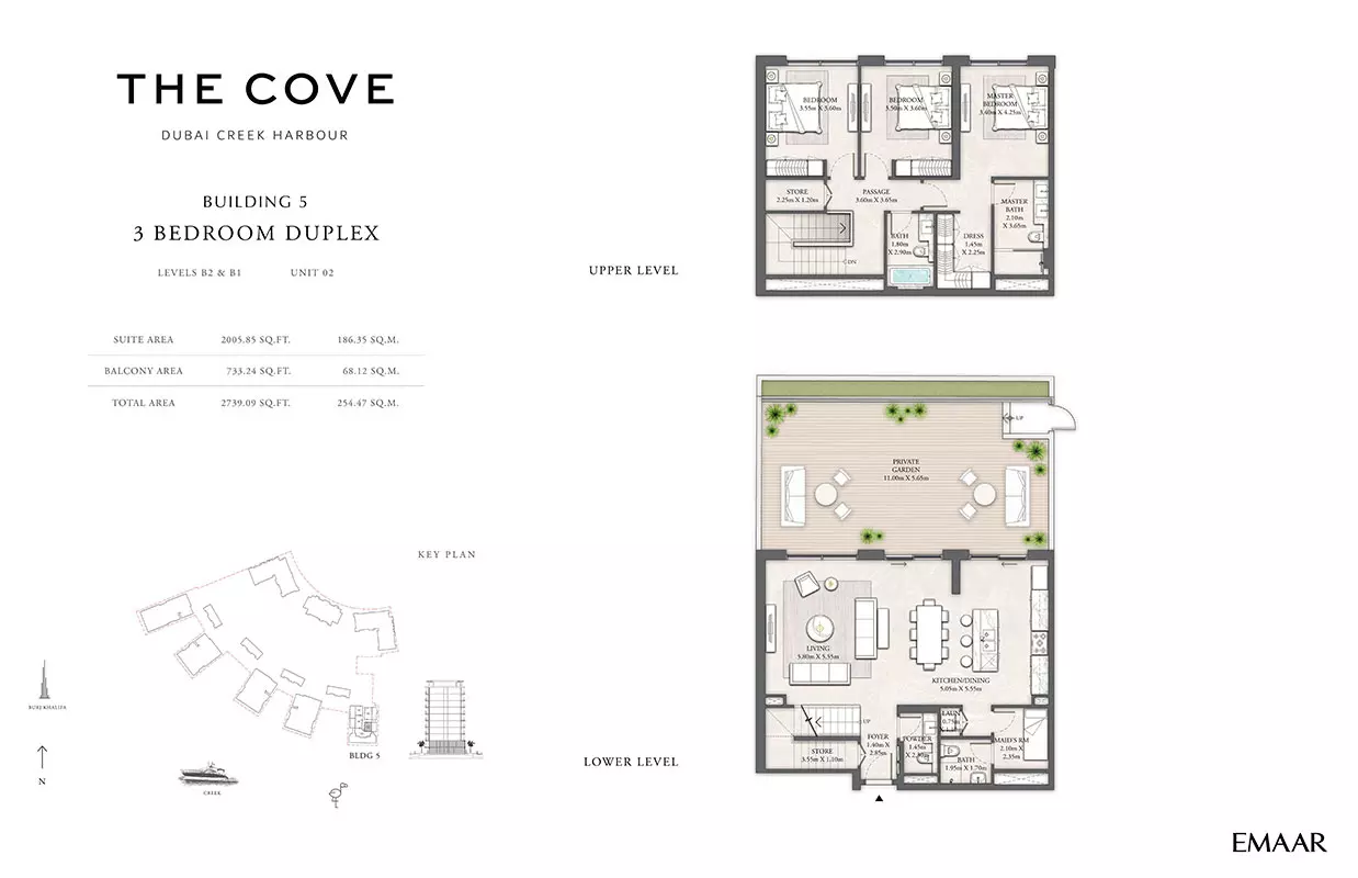 The Cove Phase 2 By Emaar Building 5 - Levels B2 & B1, Unit 02, 3 beds