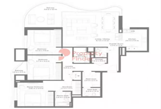 South Bay Residences — 3BR floor plan