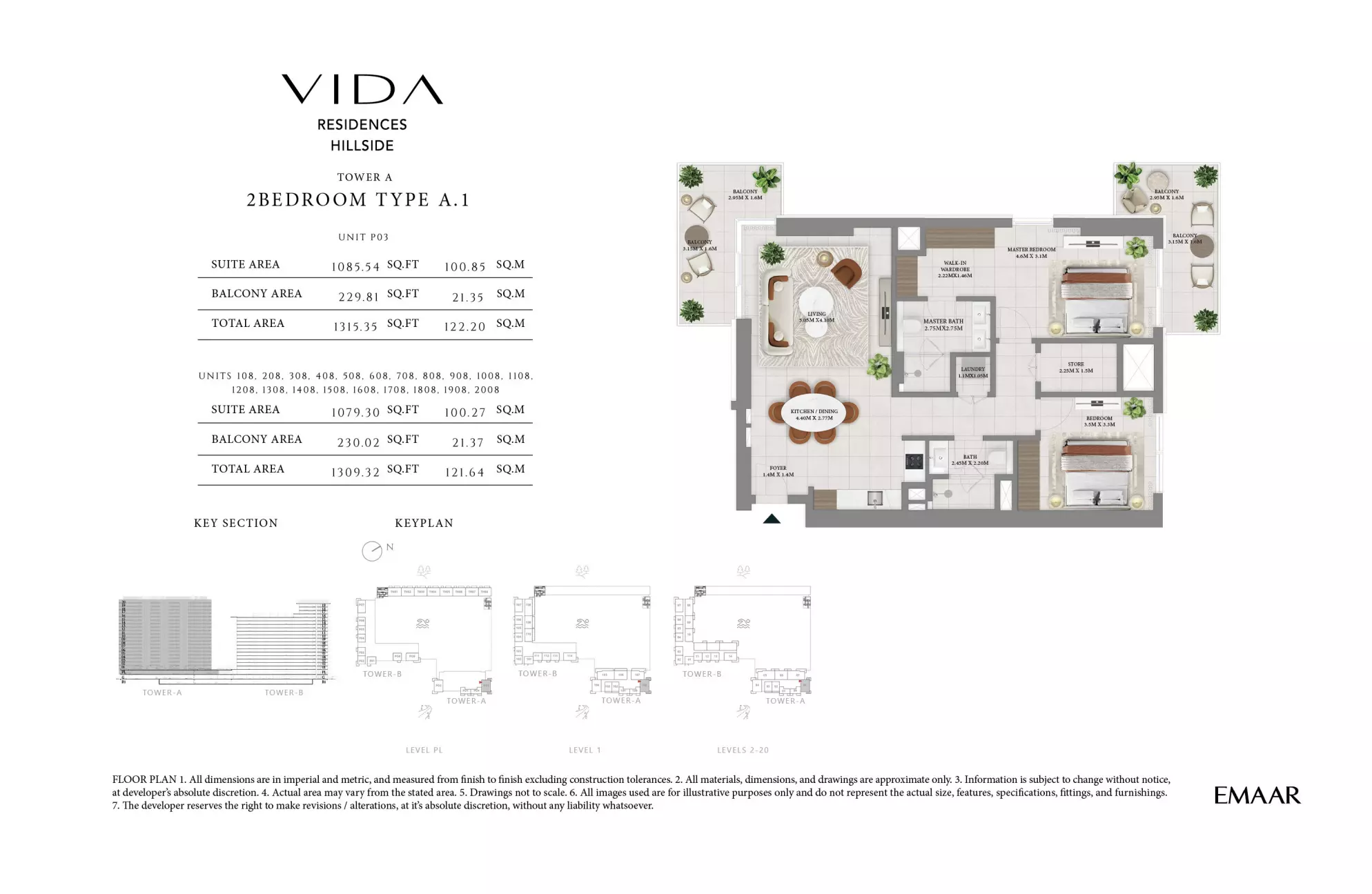 Vida Residences Hillside Type A-2-208, 2 beds