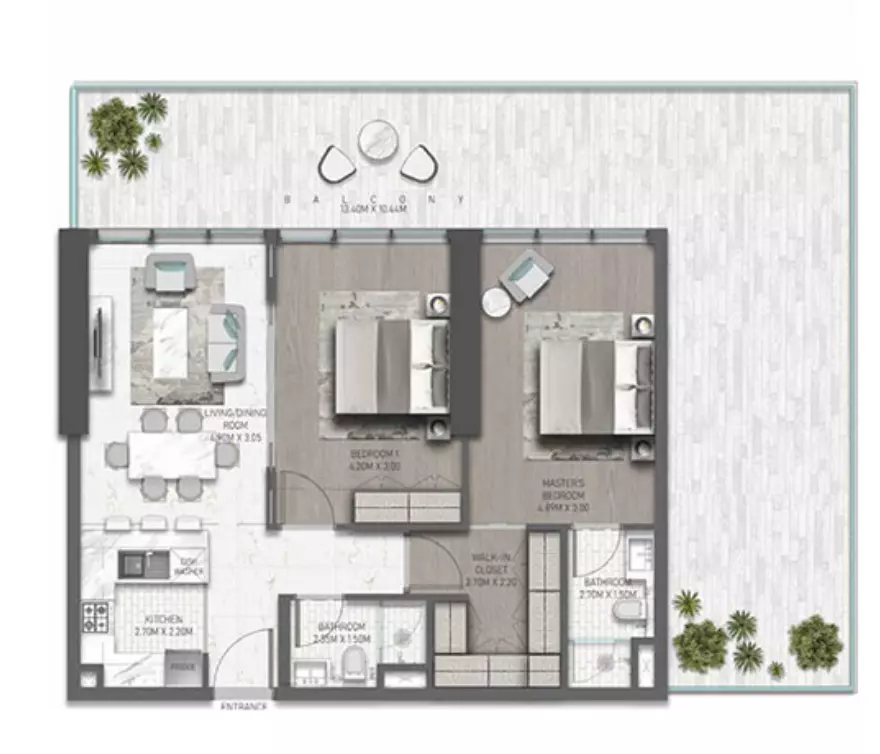 Golf Greens Type 18 -2, 2 beds