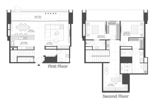Liv Maritime — 2BR floor plan