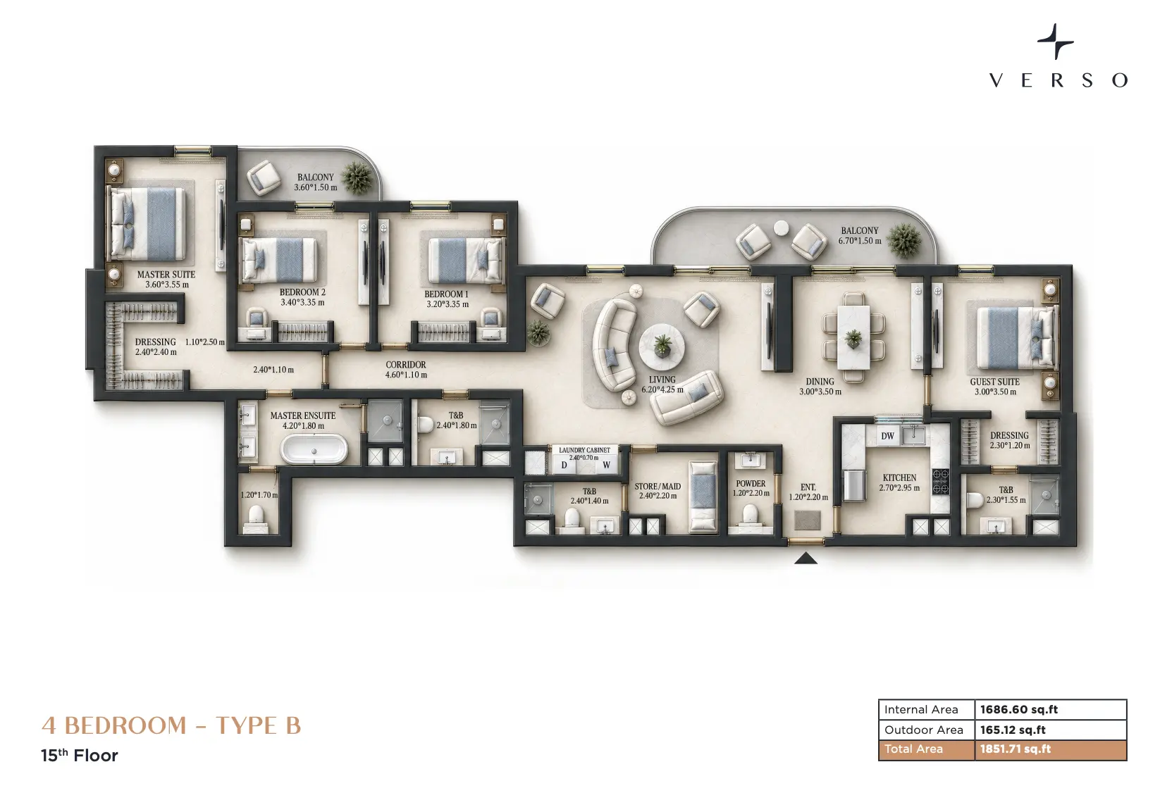 Verso — 4BR floor plan