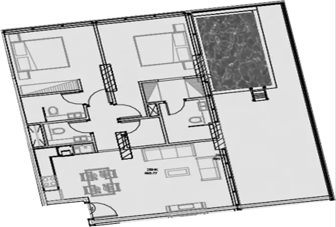 Samana Golf Views — 2BR floor plan