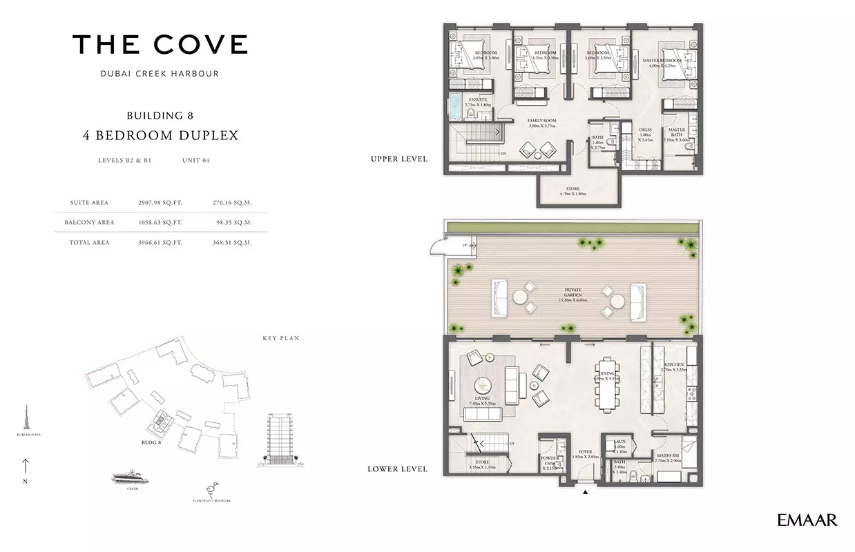 The Cove Phase 2 By Emaar Building 8 - Levels B2 & B1, Unit 04, 4 beds
