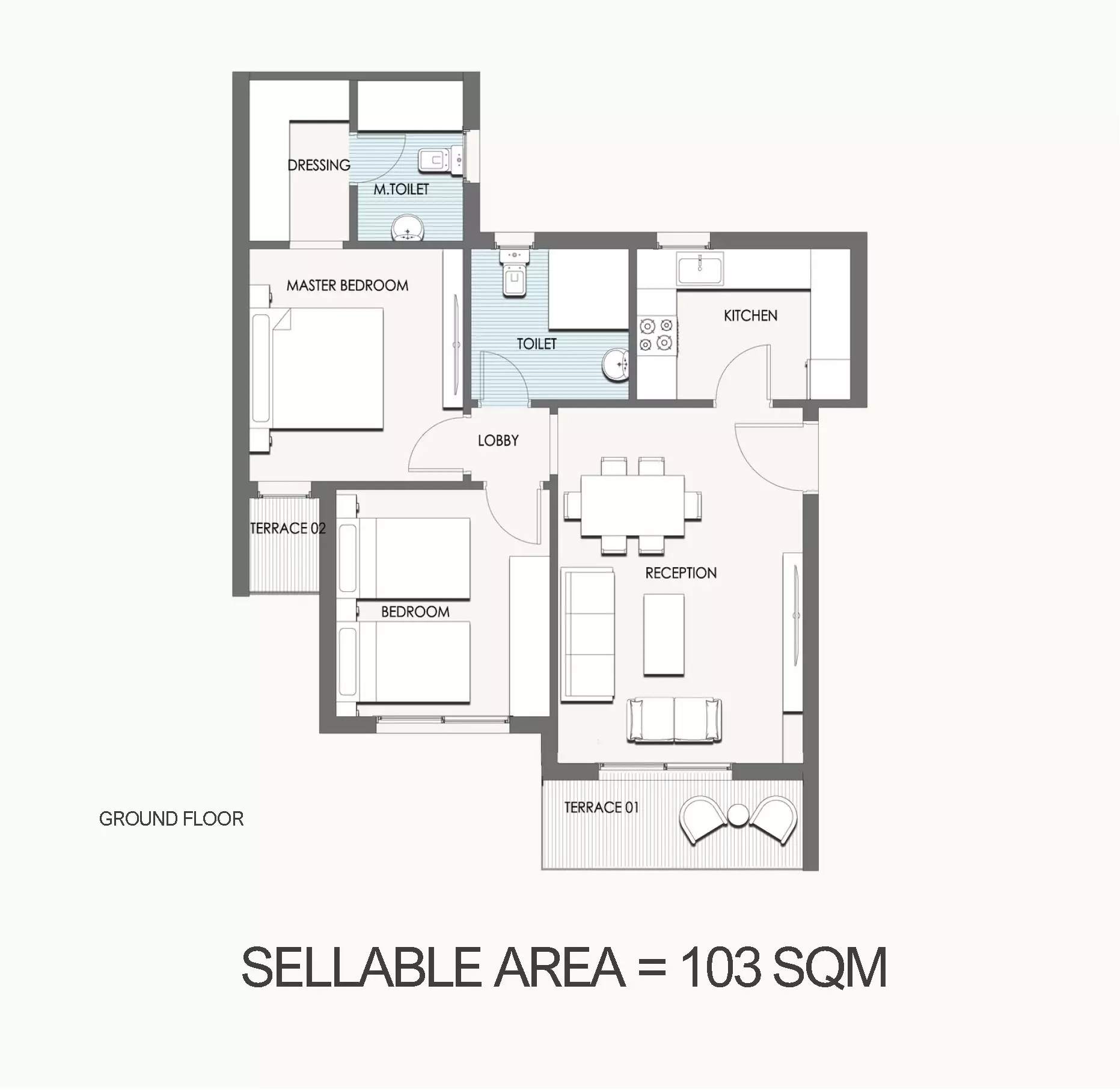 صورة مخطط ارضية الوحدة
