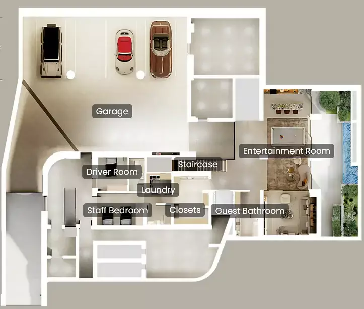 صورة مخطط ارضية الوحدة