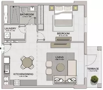 La Sirene Phase1 By Meraas Type 3, 1 bed