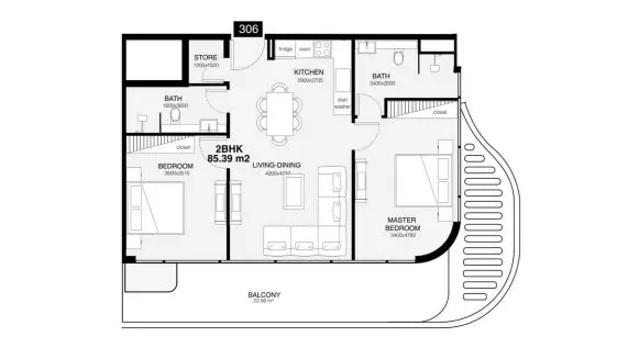 Unit floor plan image