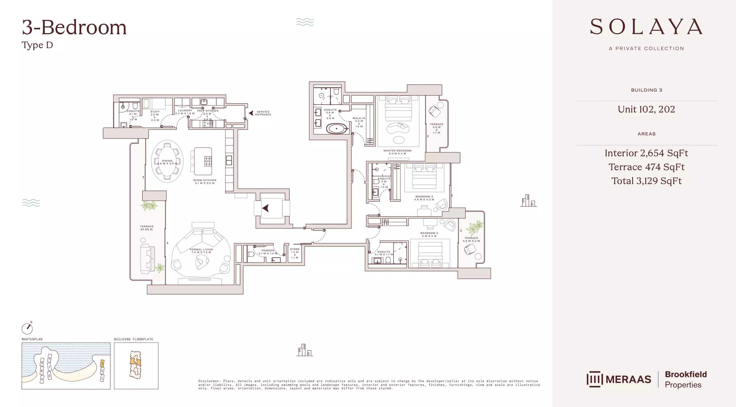 Solaya 1,2 and 3 Type D - T3, 3 beds