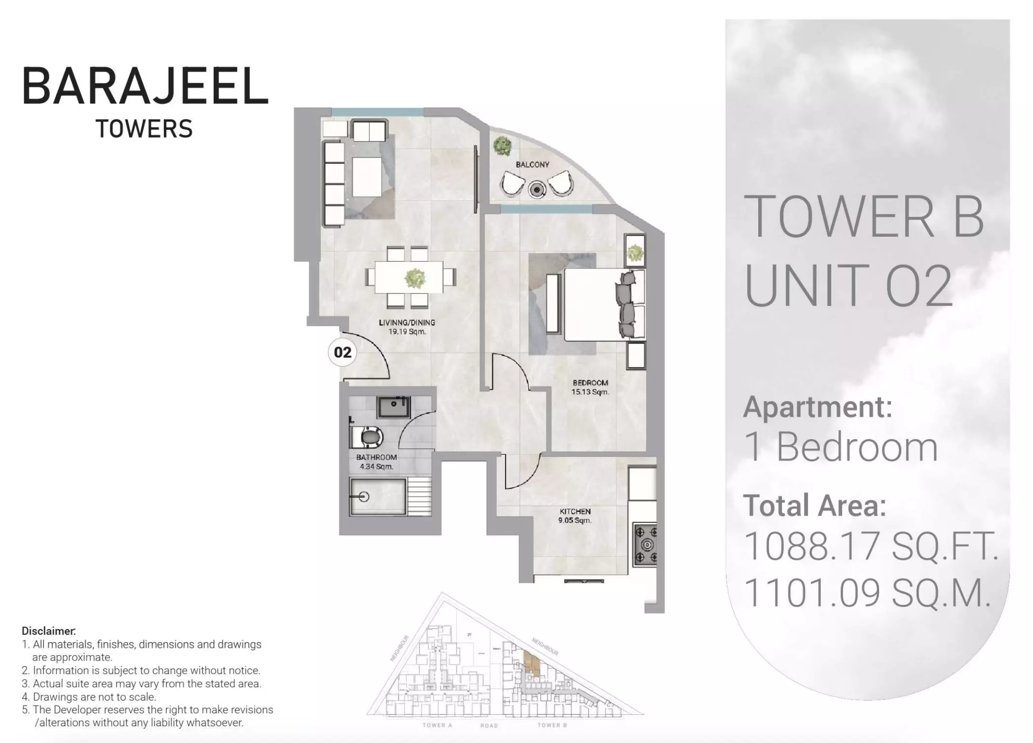 Barajeel Towers - Type 02-Tower B Floor Plan