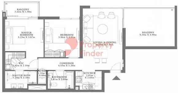Seagate Type 2A Building 3 Unit 7 Level 1, 2 beds