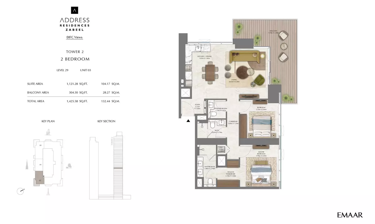 Address Residences Zabeel Unit 6, 2 beds