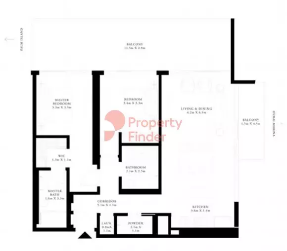 Grand Bleu Tower Unit 07 - Level 03-09, 2 beds