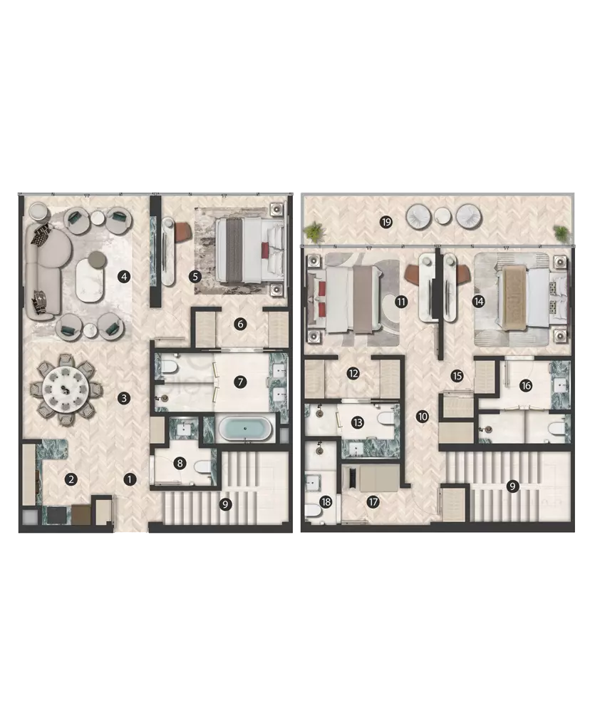 صورة مخطط ارضية الوحدة