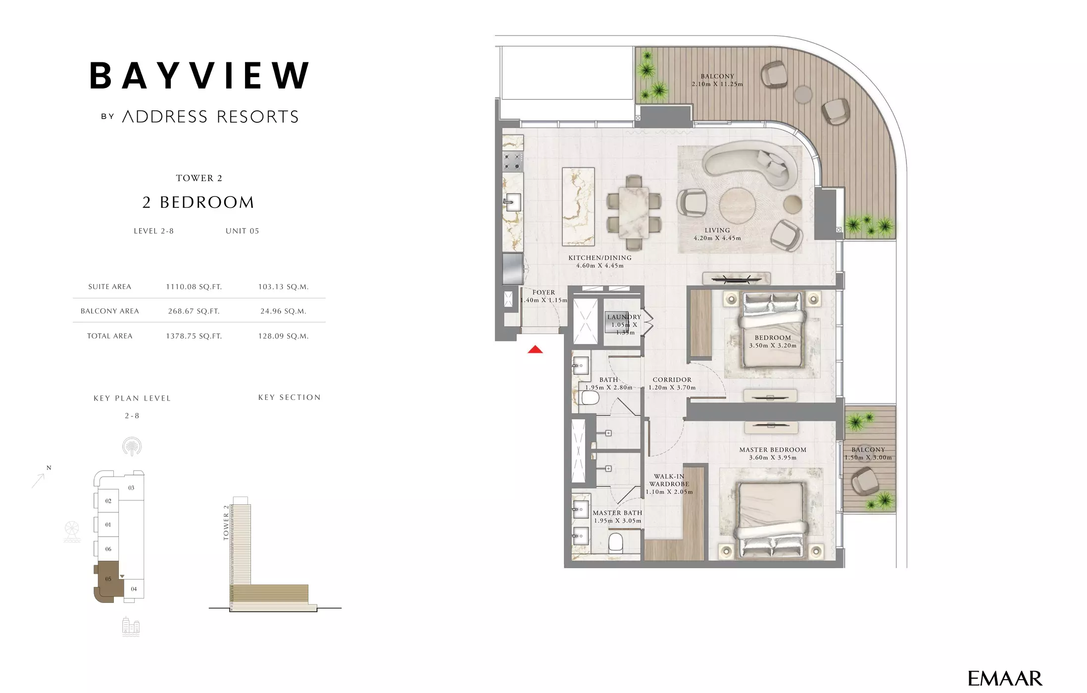 Bayview By Emaar Unit 5, Level 2-8, 2 beds
