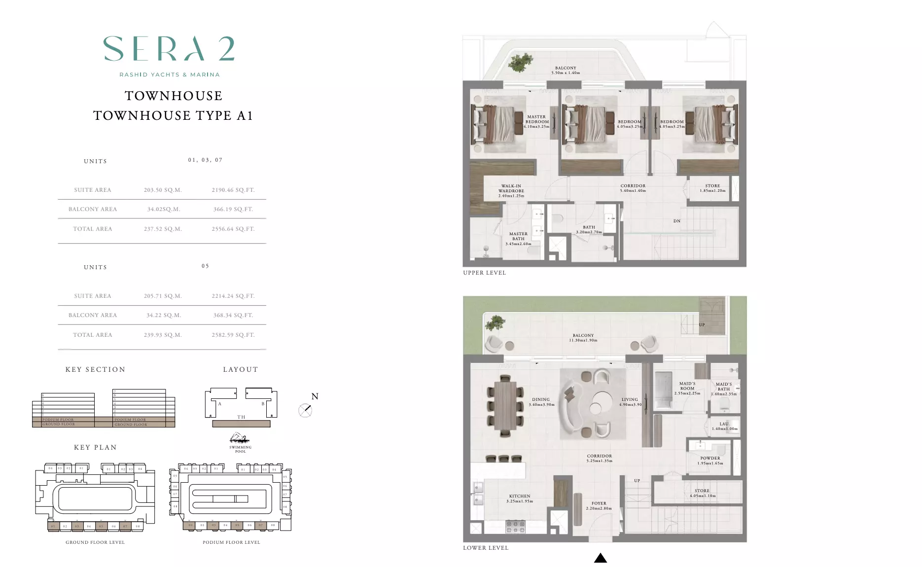 Sera Phase 2 By Emaar Type A1, 3 beds