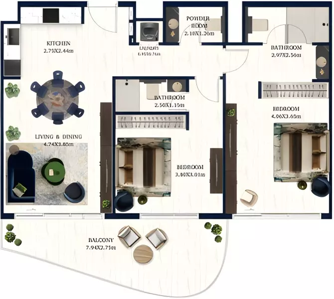 صورة مخطط ارضية الوحدة