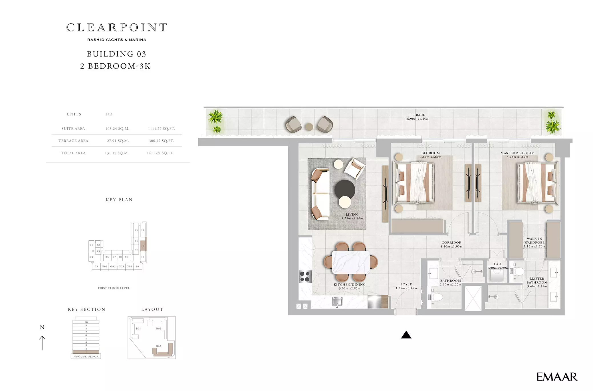 Clearpoint Building 3 _ Type 3K, 2 beds