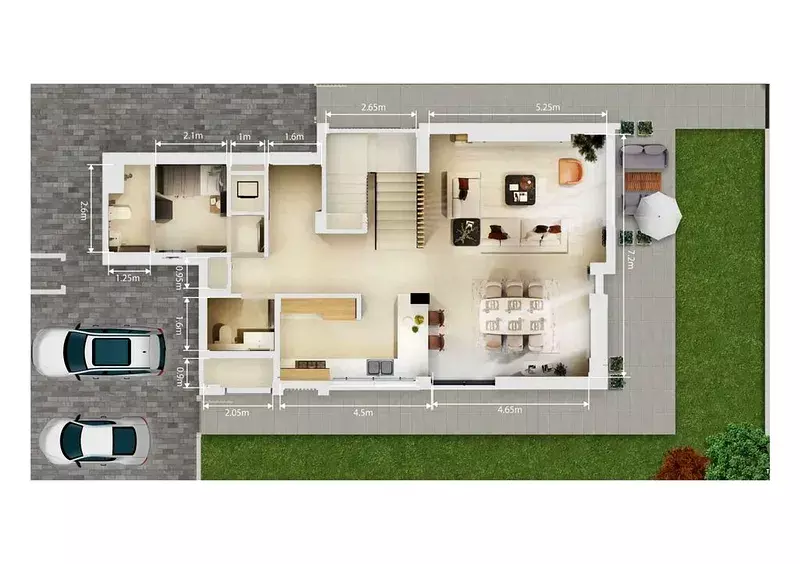 صورة مخطط ارضية الوحدة