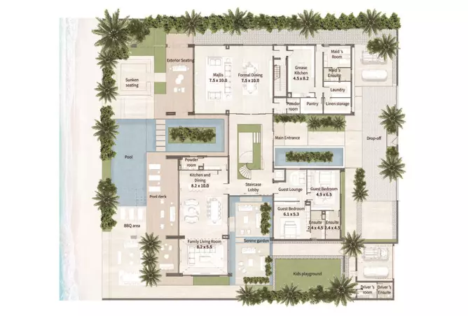 Al Thuraya Island — 8BR floor plan