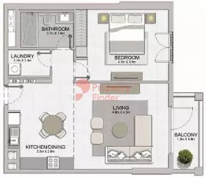 Le Ciel Type 3, 1 bed