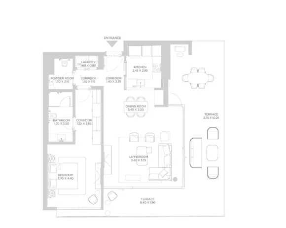 Rixos Phase 2 By Nakheel B3-Type E, 1 bed