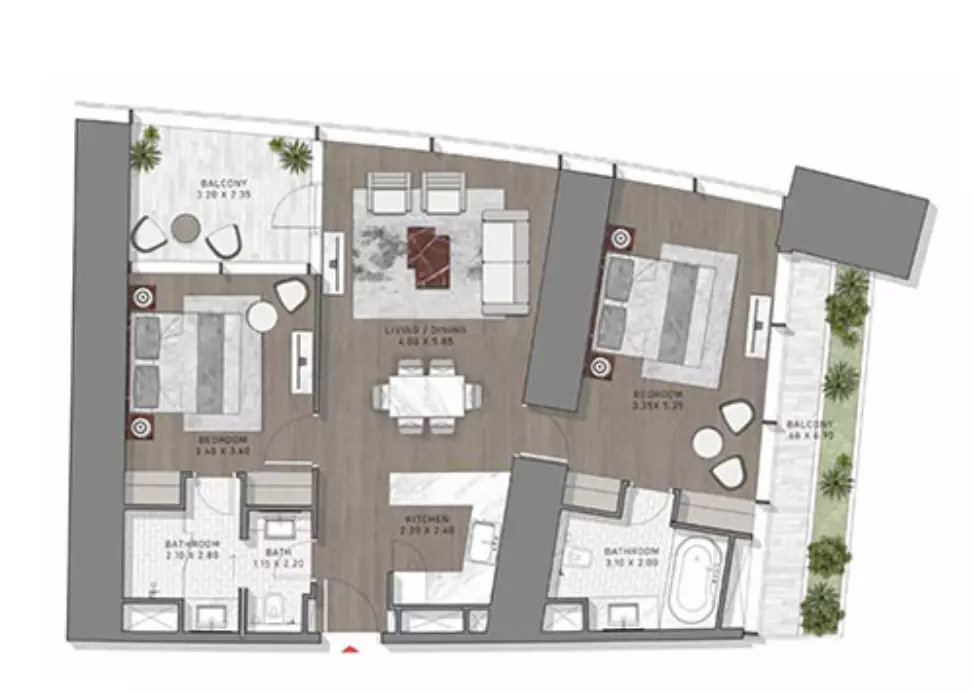 Safa Two Type 18,, 2 beds